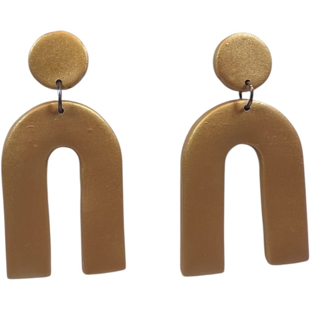 Modern Arch Gold Earrings